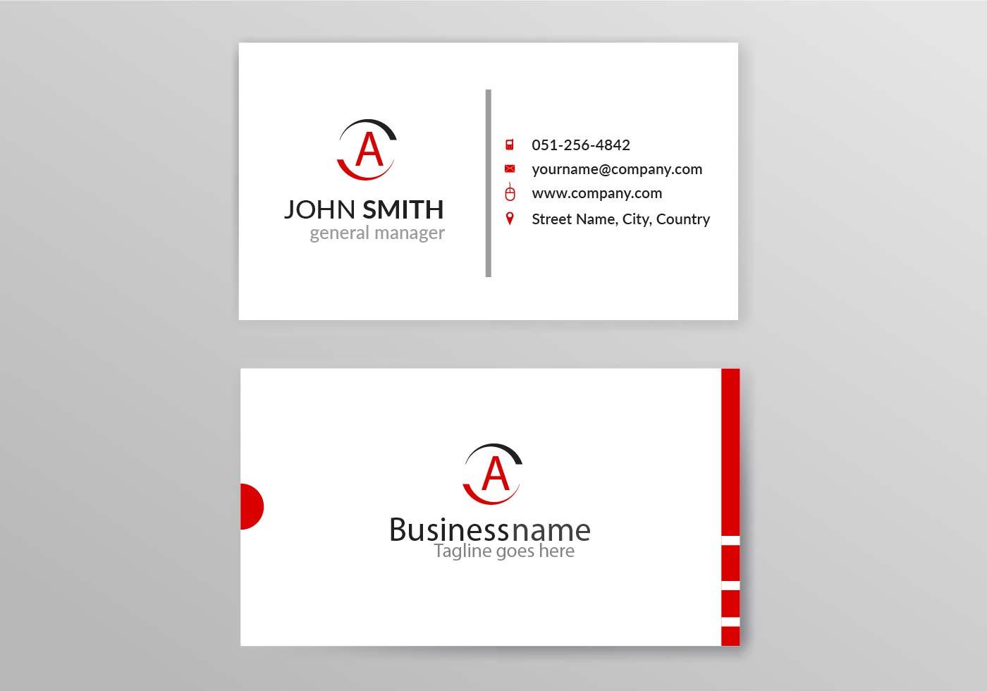 Business card vector free download